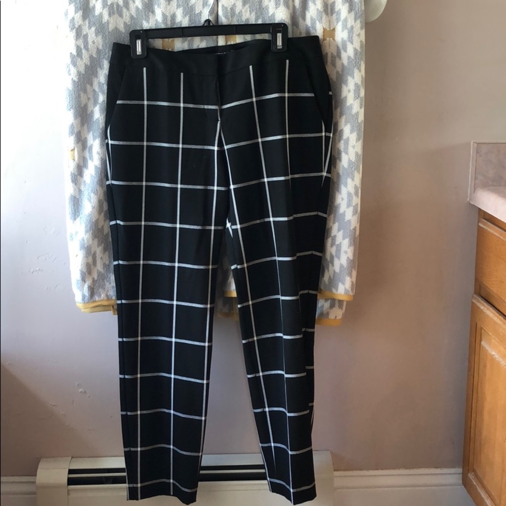 Black and White Stripped Express Slacks